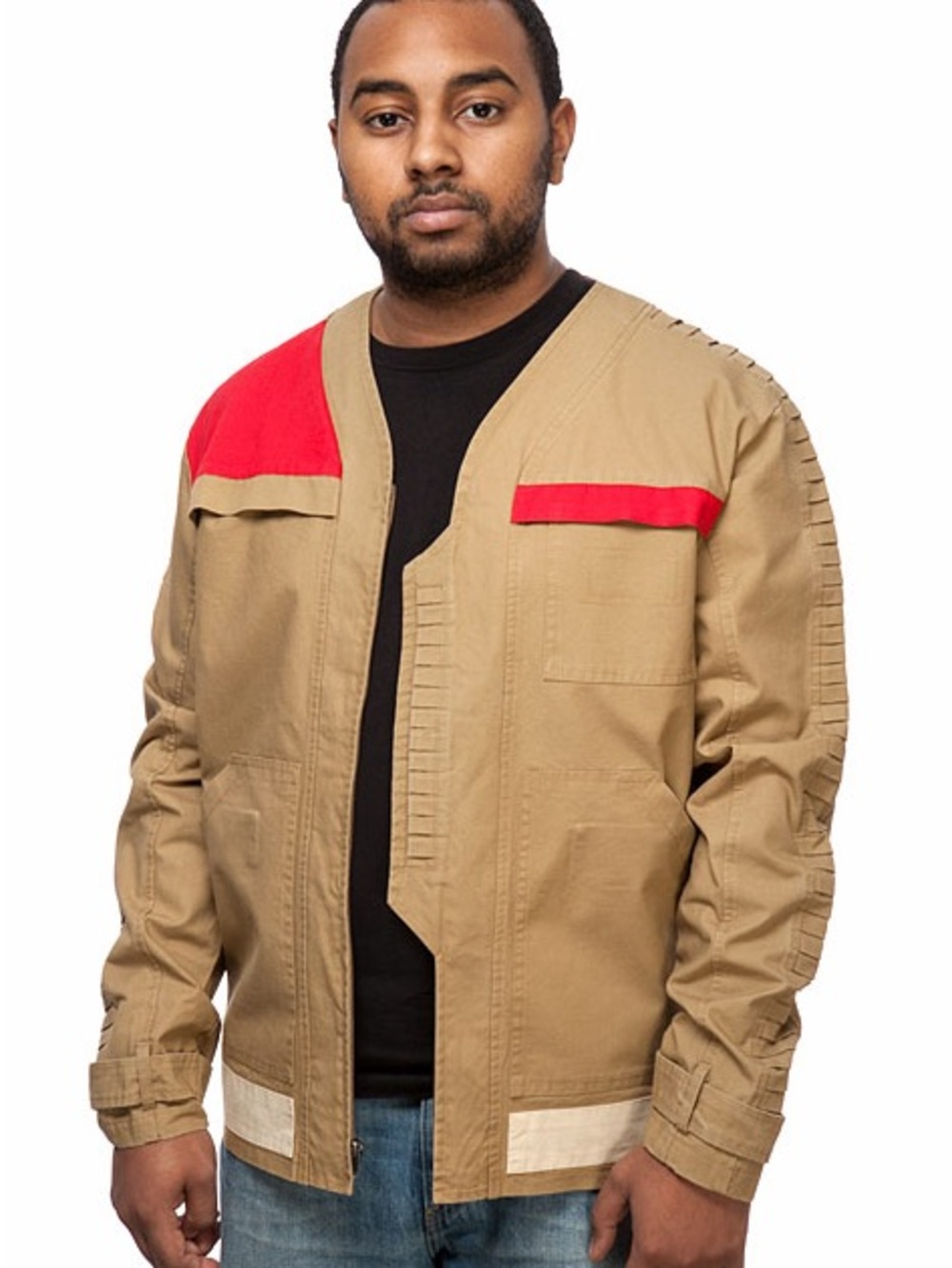 Disney Tan Star Wars Finn Military-Style Field Jacket with Red Panels